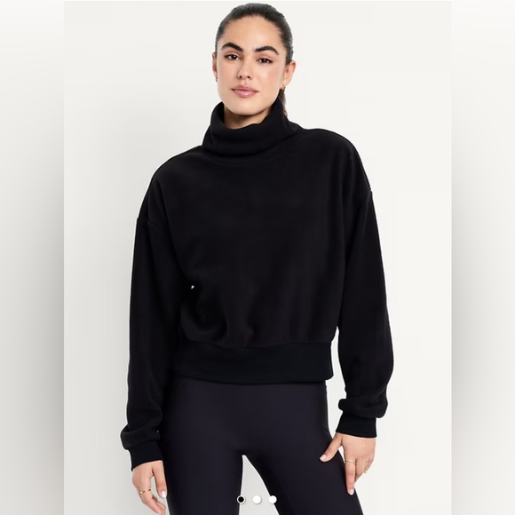 Old Navy Tops - Old Navy Women's Performance Microfleece Mock Neck Sweatshirt Black L